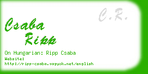 csaba ripp business card